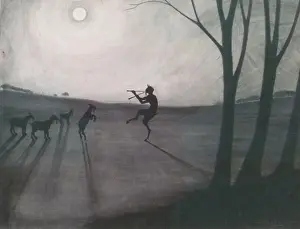 Darkness Prints: 66 Léon Spilliaert (1900) - Faun bij maneschijn