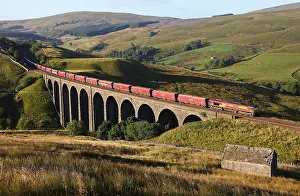 Dent Prints: 66088 heads a northbound Coal train over Arten Gill on 31.8.13