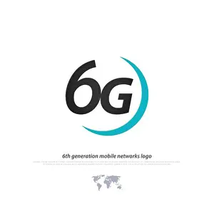 Broadband Prints: 6th generation mobile network logotype