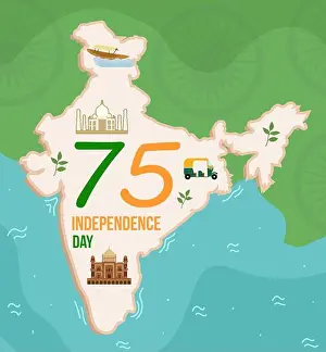 Independence Day Prints: 75 year Happy independence day India
