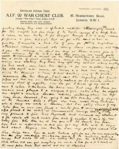 Relationships Prints: 79 Letter from Maurice George Delpratt to Nell 2 - December 1918 - p3