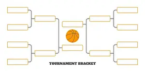 Bracket Prints: 8 team tournament bracket championship template flat style design vector illustration isolated on white background