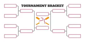 Bracket Prints: 8 team tournament bracket championship template flat style design vector illustration isolated on white background