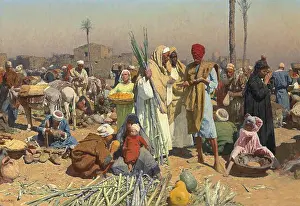 Lower Egypt Prints: 804 Leopold Carl Müller - Market in Lower Egypt