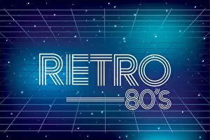 Sci Fi Prints: 80s retro style word