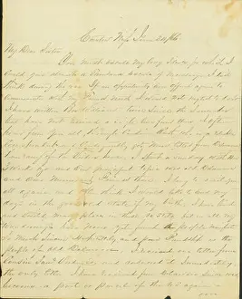 Aftermath Prints: 903 Letter from M. L. Virden, Canton, Mississippi, to his sister, June 24, 1866