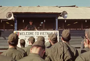 Replacement Prints: 90th Replacement Battalion processing new army troops arriving in Vietnam