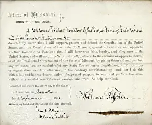 Commitment Prints: 956 Loyalty oath of Woldemar Fischer of Missouri, County of St. Louis