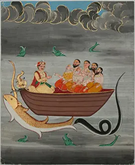 Beliefs Prints: 992 Manu and Saptarishi