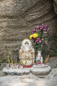 Sacral Building Prints: A-ma godess chinese temple shrine in macao macau china