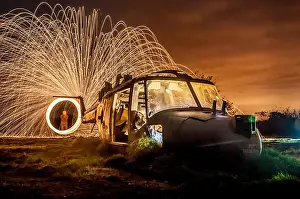 Sparks Prints: Abandoned helicopter, Derbyshire