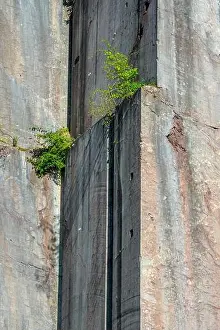 Quarry Prints: Abandoned red marble quarry Carrière de Beauchâteau at Senzeilles