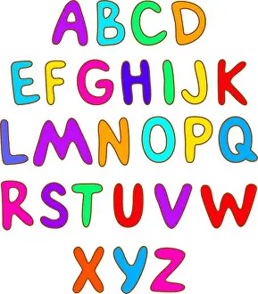 Kids Prints: ABC for kids art alphabet illustration vector kids children fun
