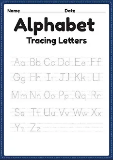 Home School Prints: abc worksheet of tracing alphabet letters for kindergarten and preschool kids for handwriting practice