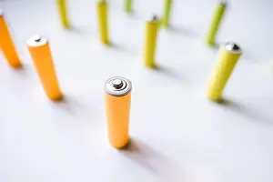 Disposable Prints: Abstract background with colored salt batteries