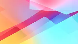 Depth Of Field Prints: abstract background from colourful huge shapes, glassy and transparent surfaces