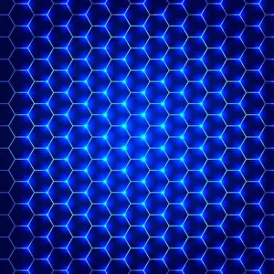 Honeycomb Prints: Abstract blue hexagon pattern backdrop for design
