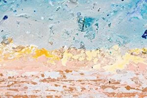 Images Dated 2nd September 2017: Abstract blue sea wave art painting closeup