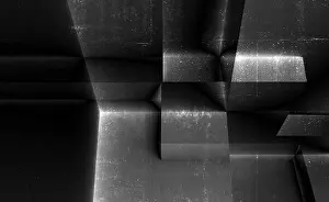Double Exposure Prints: Abstract concrete background, dark digital pattern