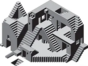 Observatory Prints: Abstract Confusion Observatory Building Vector