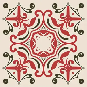 Bohemian Prints: abstract floral ornament, tribal ethnic pattern