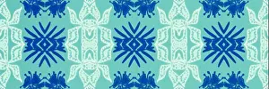 Mexican Prints: Abstract folk ornament. Seamless ethnic design. Watercolor flower background.