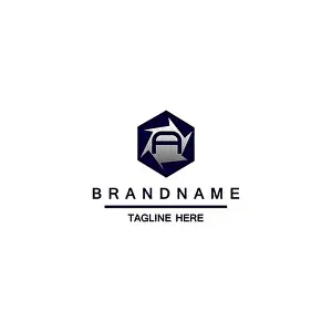 Universal Prints: Abstract letter A logo design template