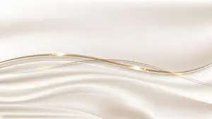 Fold Prints: Abstract luxury style golden wave lines on cream fabric satin background and texture