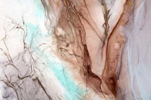 Images Dated 25th March 2021: Abstract painting background in a beautiful beige color. Painted by alcohol ink
