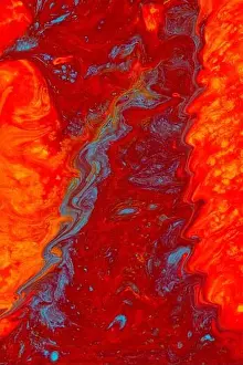 Abstract painting background in a dark red and orange tones
