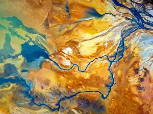 Alba Prints: Abstract patterns formed from the toxic waste of the copper and gold mining operations