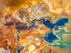 Alba Prints: Abstract patterns formed from the toxic waste of the copper and gold mining operations