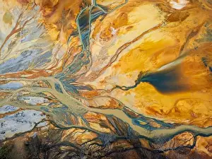Alba Prints: Abstract patterns formed from the toxic waste of the copper and gold mining operations