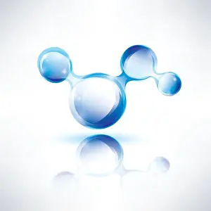abstract shape, water color icon, technology concept