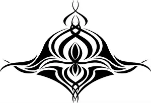 Indigenous Culture Prints: Abstract tattoo design, tattoo illustration, vector on a white background