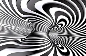 Vortex Prints: Abstract tunnel or infinite hole in concept of vertigo