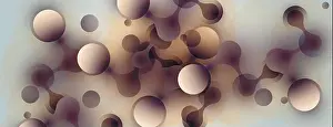 Polygonal Prints: Abstract vector pattern molecule connection design