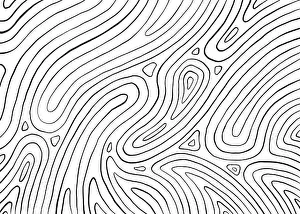 Illusion Prints: Abstract wave lines. Black and white line pattern