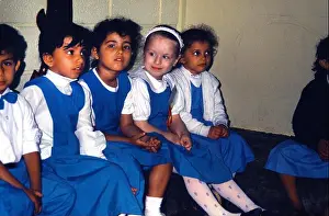 Pupils Prints: Abu Dhabi UAE Primary School Girls In Uniform