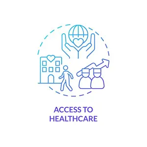 Counseling Prints: Access to healthcare blue gradient concept icon