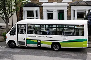 Islington Prints: Accessible Community Transport vehicle Islington London England UK