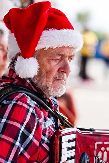 Senior Adult Prints: Accordion player from the folk band Stowfolk