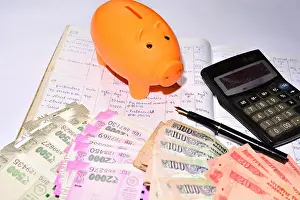 Piggyback Prints: Account lager with Indian money