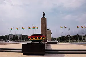 Ghana Prints: Accra, Ghana - April 10, 2022: View to the Black Star Square