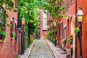 Images Dated 16th October 2016: Acorn Street in Boston, Massachusetts, USA