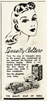 Advertisements Prints: Advertisement advertising Mysore sandal soap original old vintage advert from English language magazine published