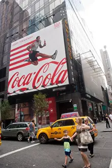 Intersection Prints: Advertising for Coca-Cola in Times Square in New York