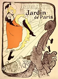 Show Prints: Advertising poster: Jane Avril in the Jardin de Paris 19th century Toulouse-Lautrec
