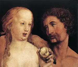 Eden Prints: Adam and Eve. 1517. Hans Holbein d. J. - Adam and Eve - WGA11489