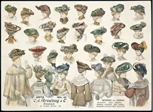 Browning Prints: Advertisting poster for hats for C